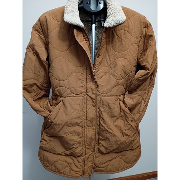 Columbia Jackets & Blazers - Columbia Birchwood Quilted Sherpa Lined Jacket Brown WL6046 Womens Large